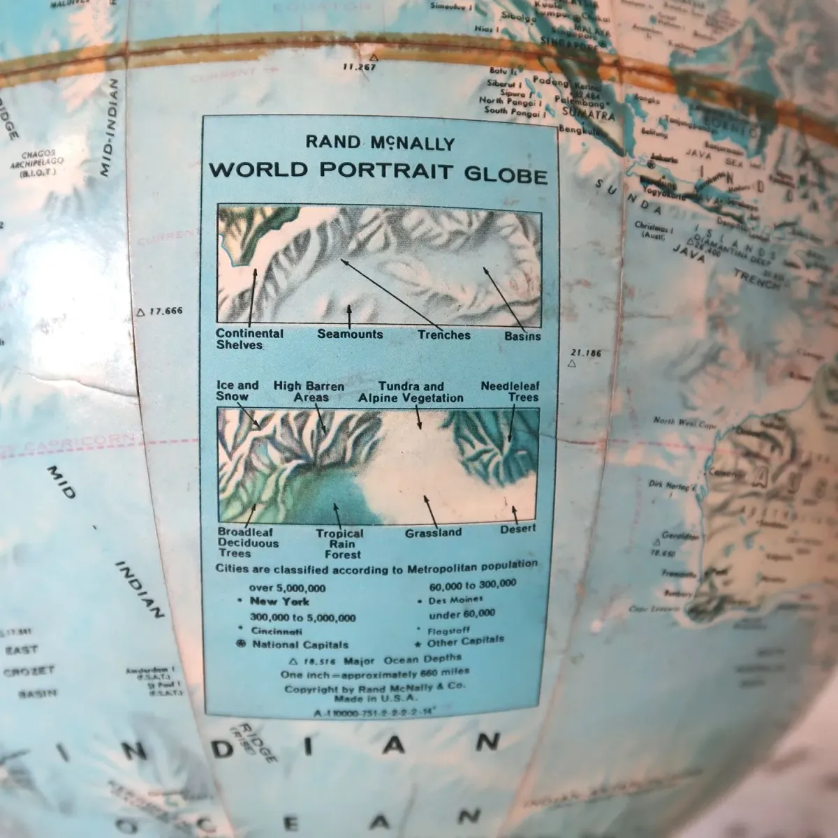 RAND McNALLY社 ビンテージ 地球儀