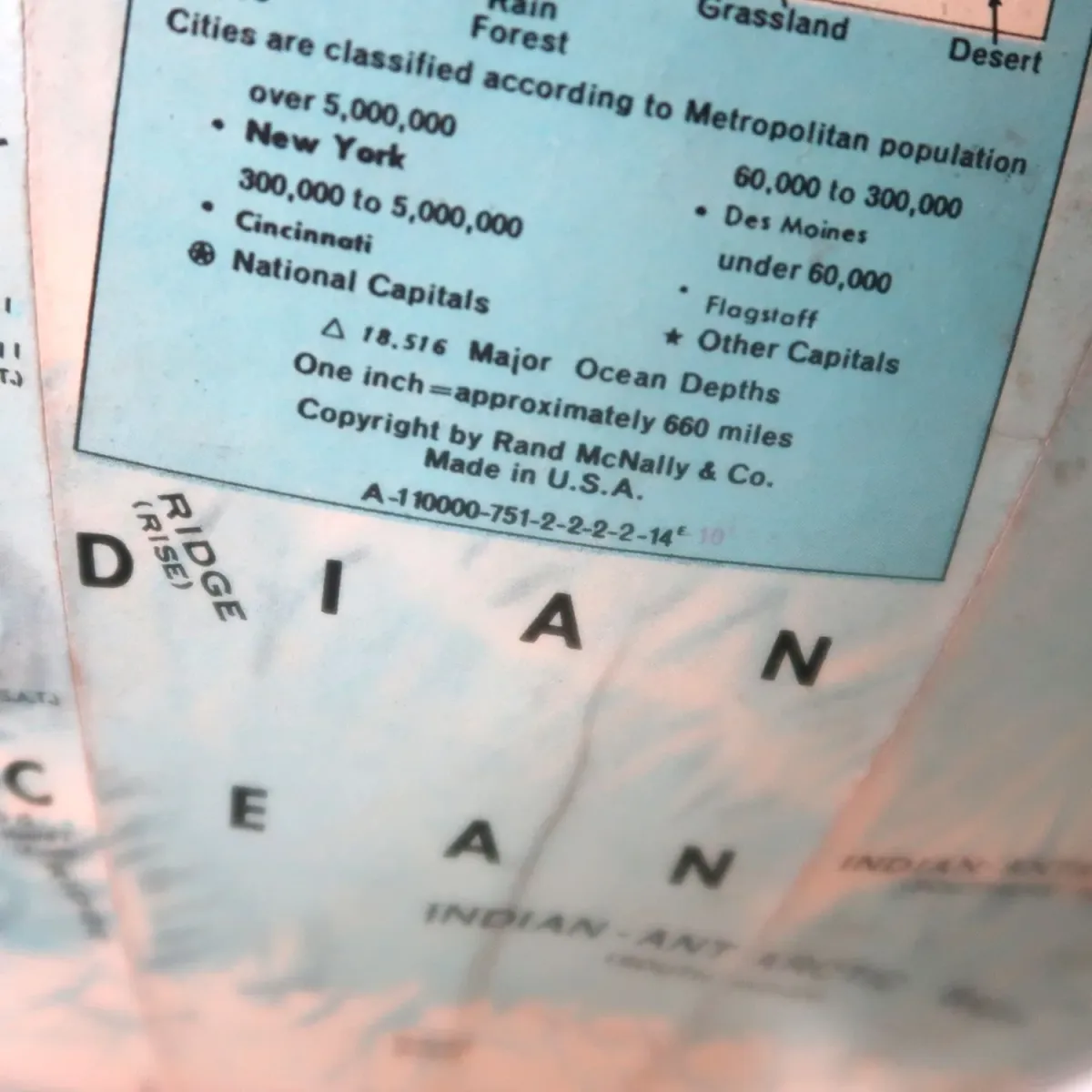 RAND McNALLY社 ビンテージ 地球儀