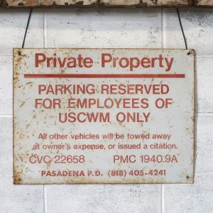 Private Property ビンテージ ロードサイン