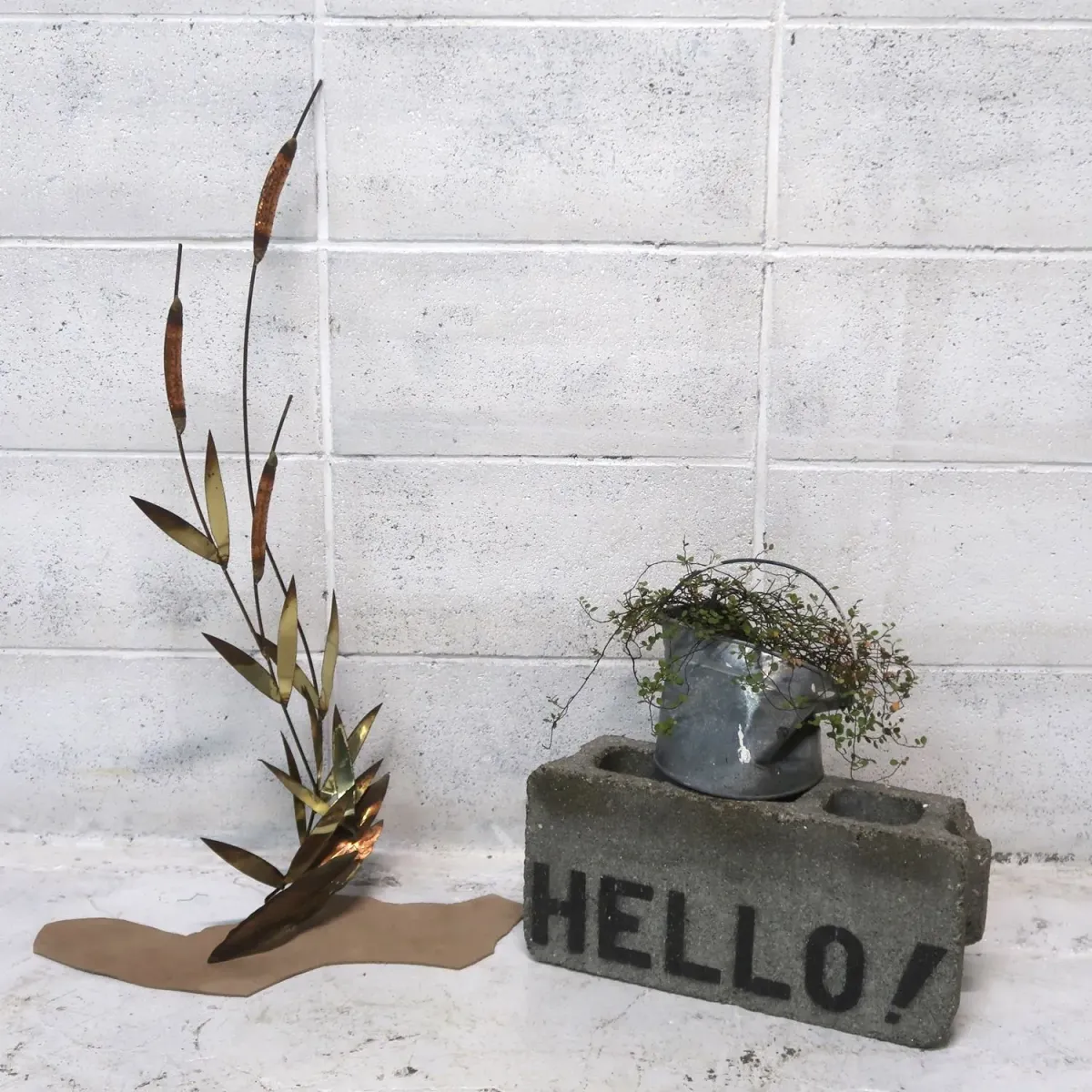 ビンテージ メタル×コッパー ウォールデコ