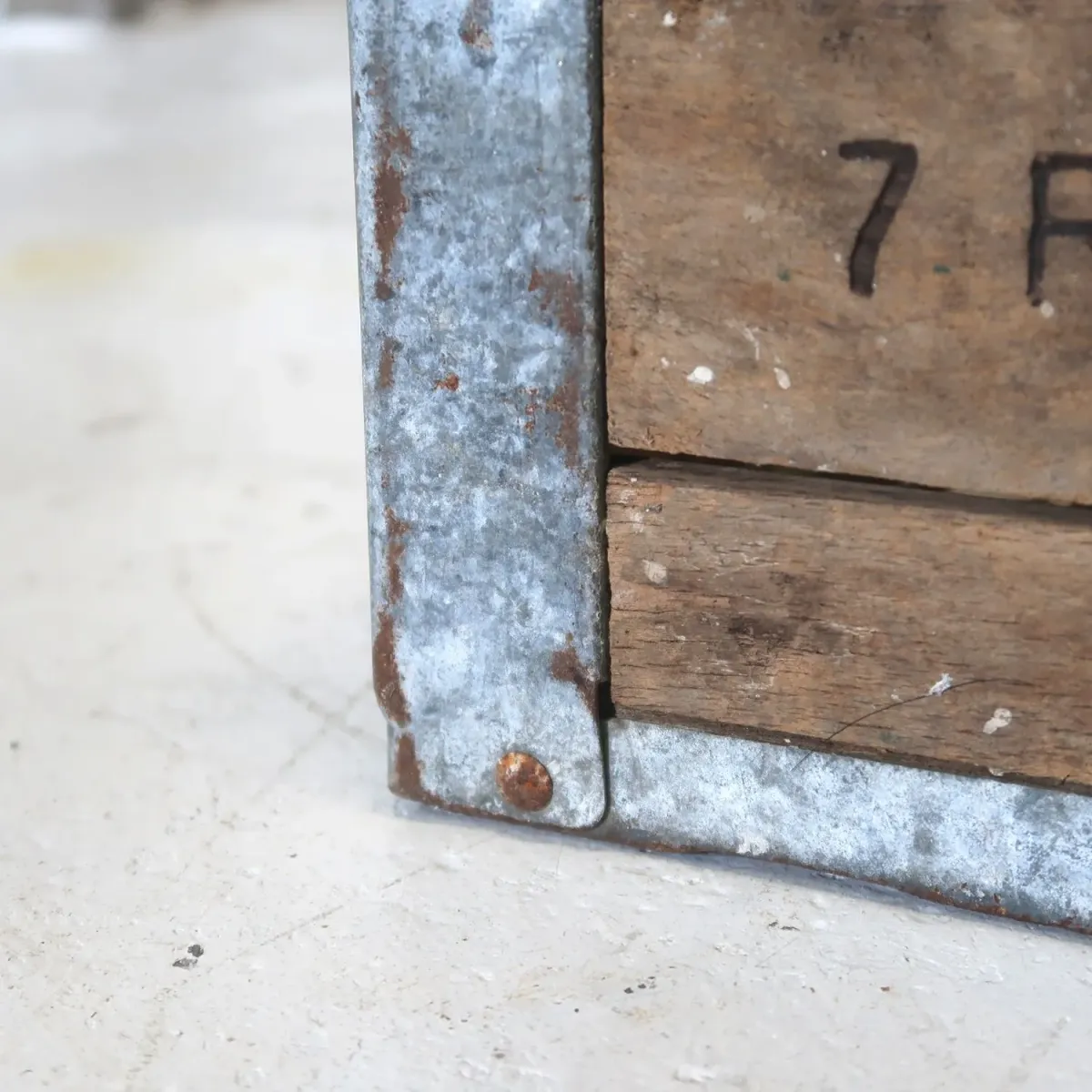 ビンテージ ウッド×メタル ボックス