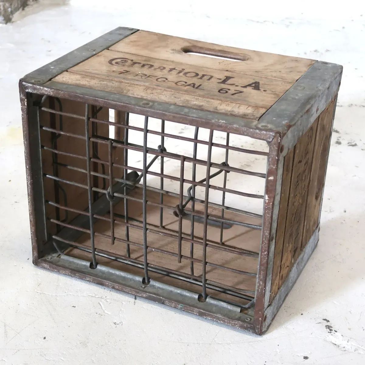 ビンテージ ウッド×メタル ボックス