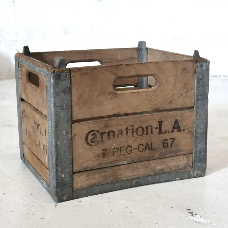 ビンテージ ウッド×メタル ボックス