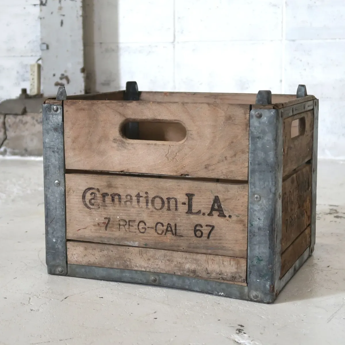 ビンテージ ウッド×メタル ボックス