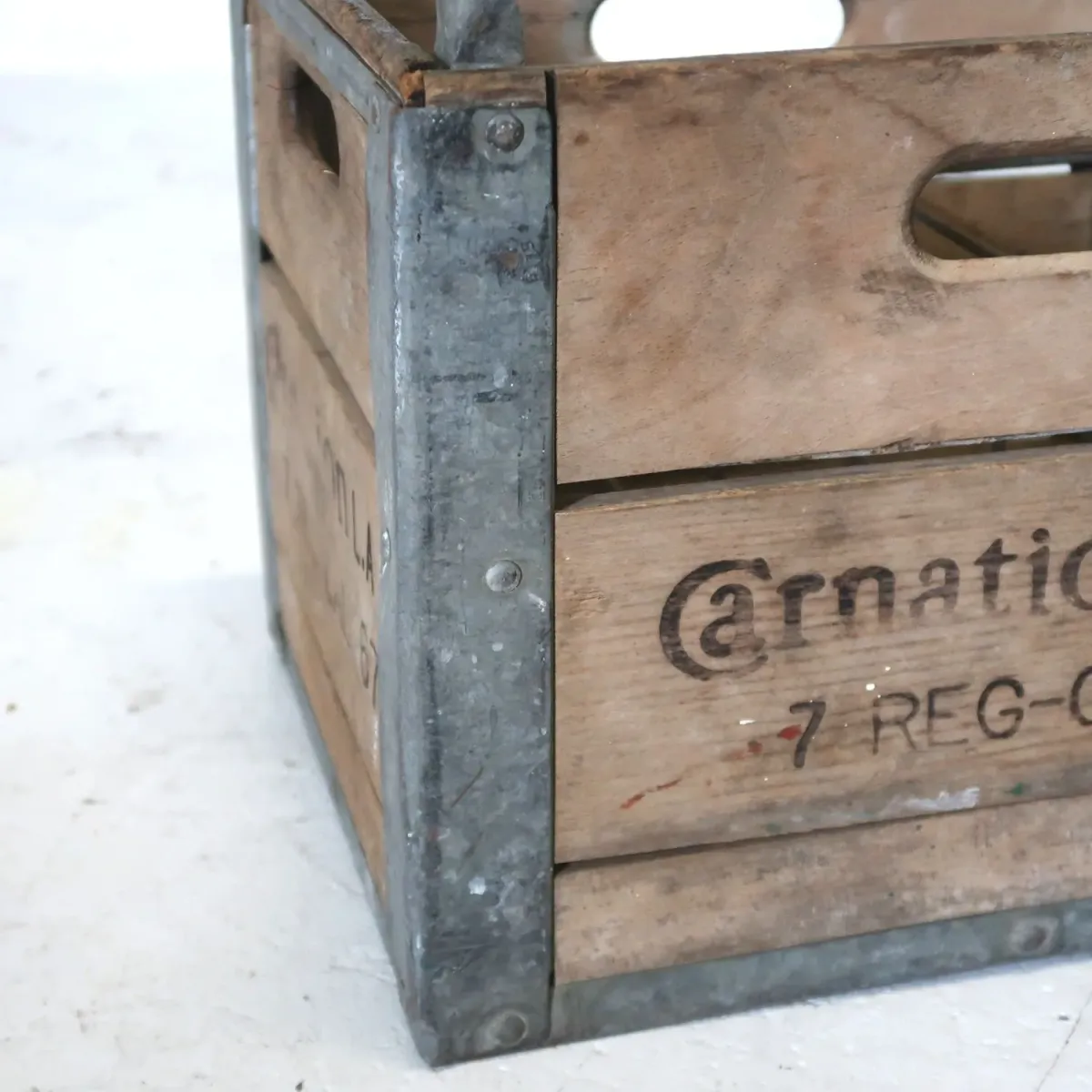 ビンテージ ウッド×メタル ボックス