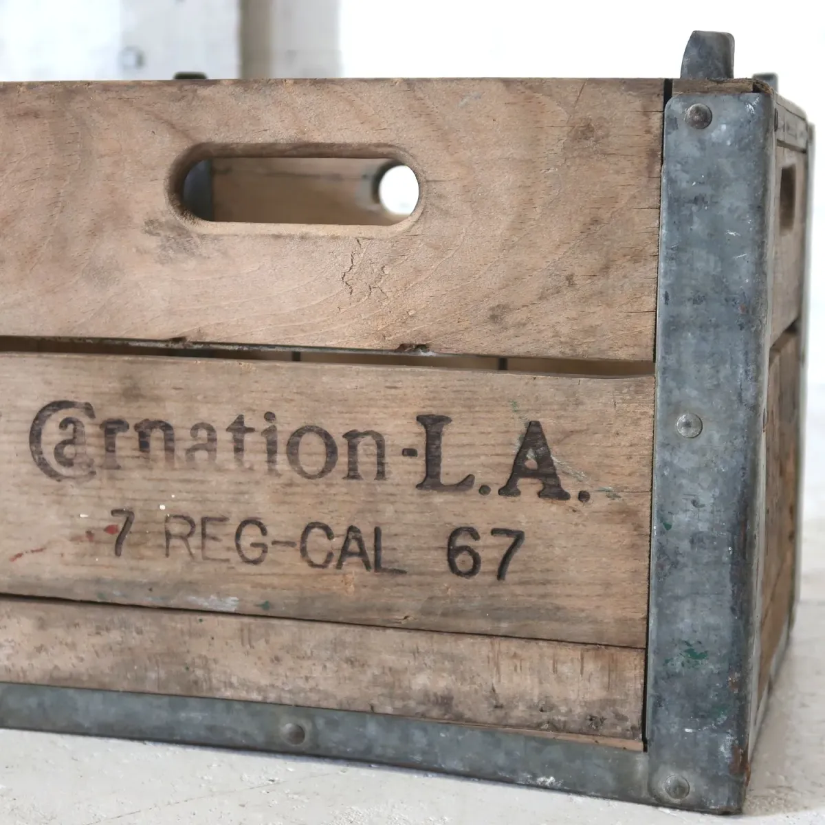 ビンテージ ウッド×メタル ボックス