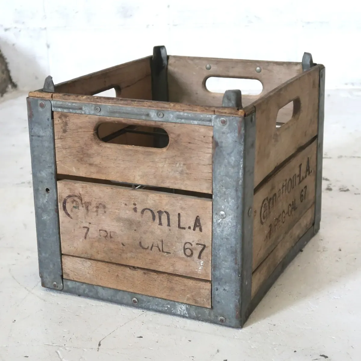 ビンテージ ウッド×メタル ボックス