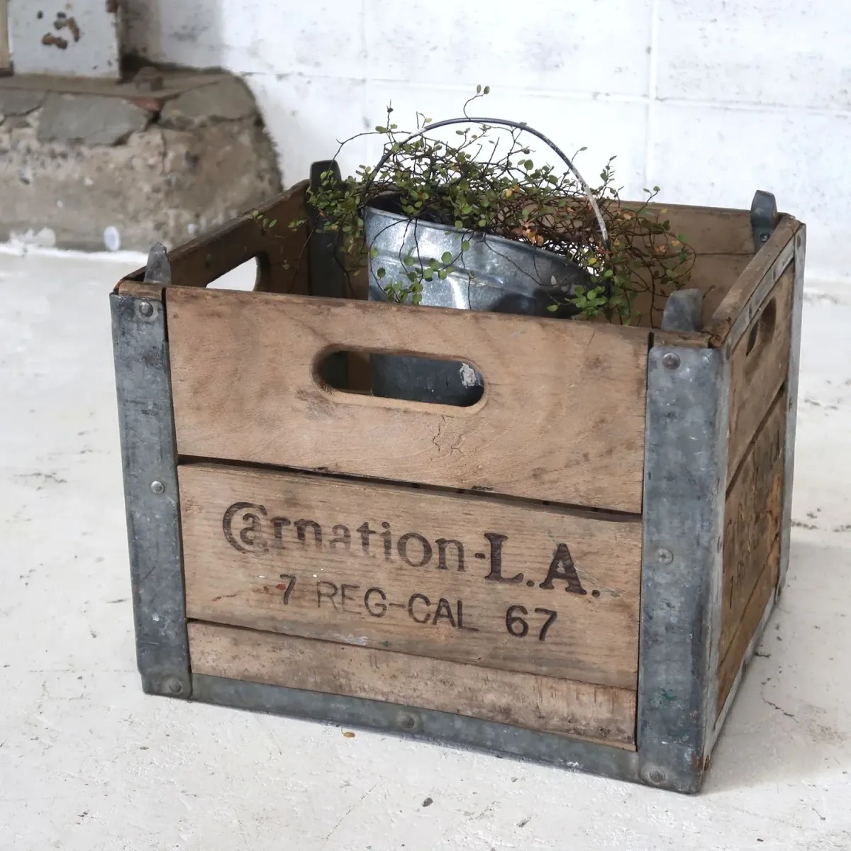 ビンテージ ウッド×メタル ボックス