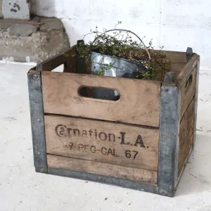 ビンテージ ウッド×メタル ボックス