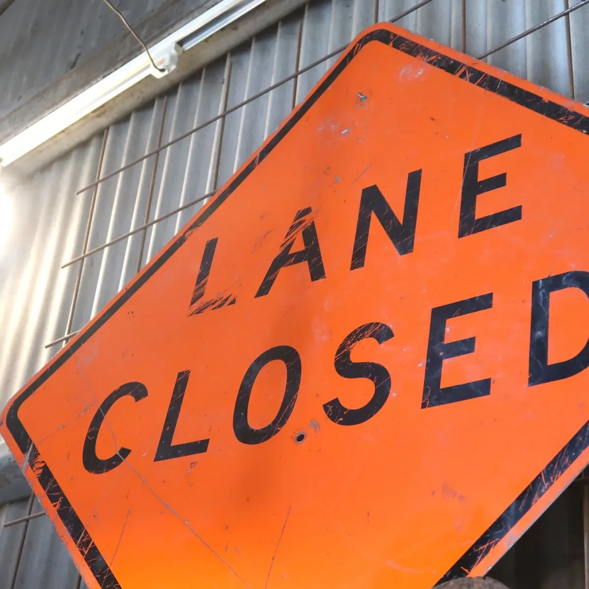 LANE CLOSED ビンテージ 大型ロードサイン