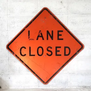 LANE CLOSED ビンテージ 大型ロードサイン