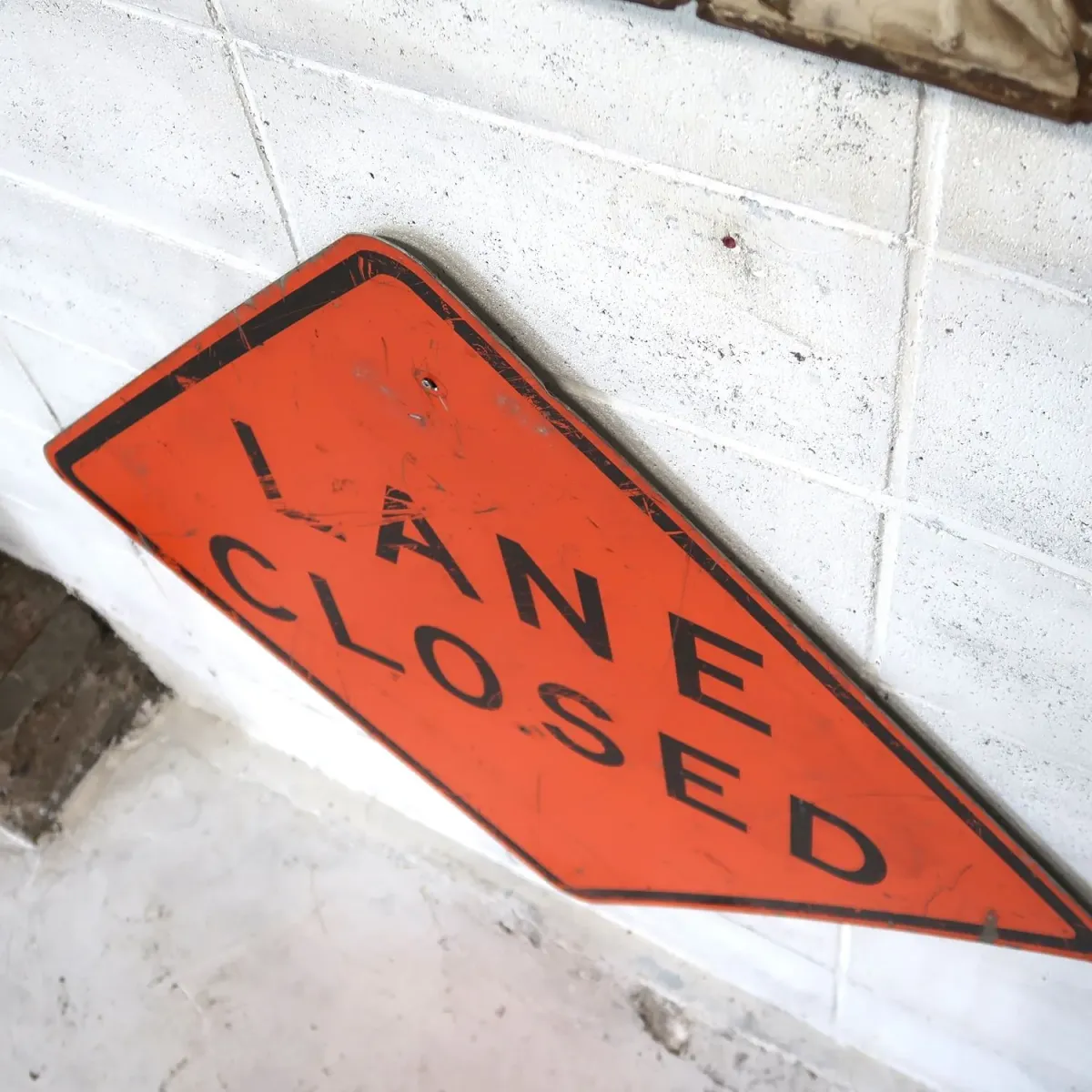 LANE CLOSED ビンテージ 大型ロードサイン