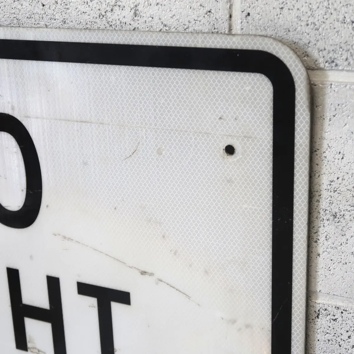 NO RIGHT TURN 大型ロードサイン