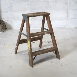 ビンテージ ウッドステップラダー