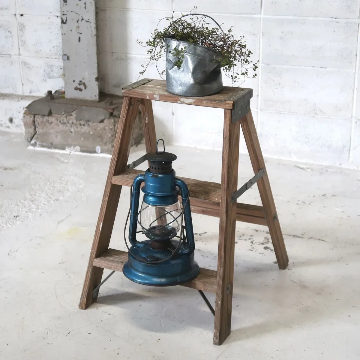 ビンテージ ウッドステップラダー