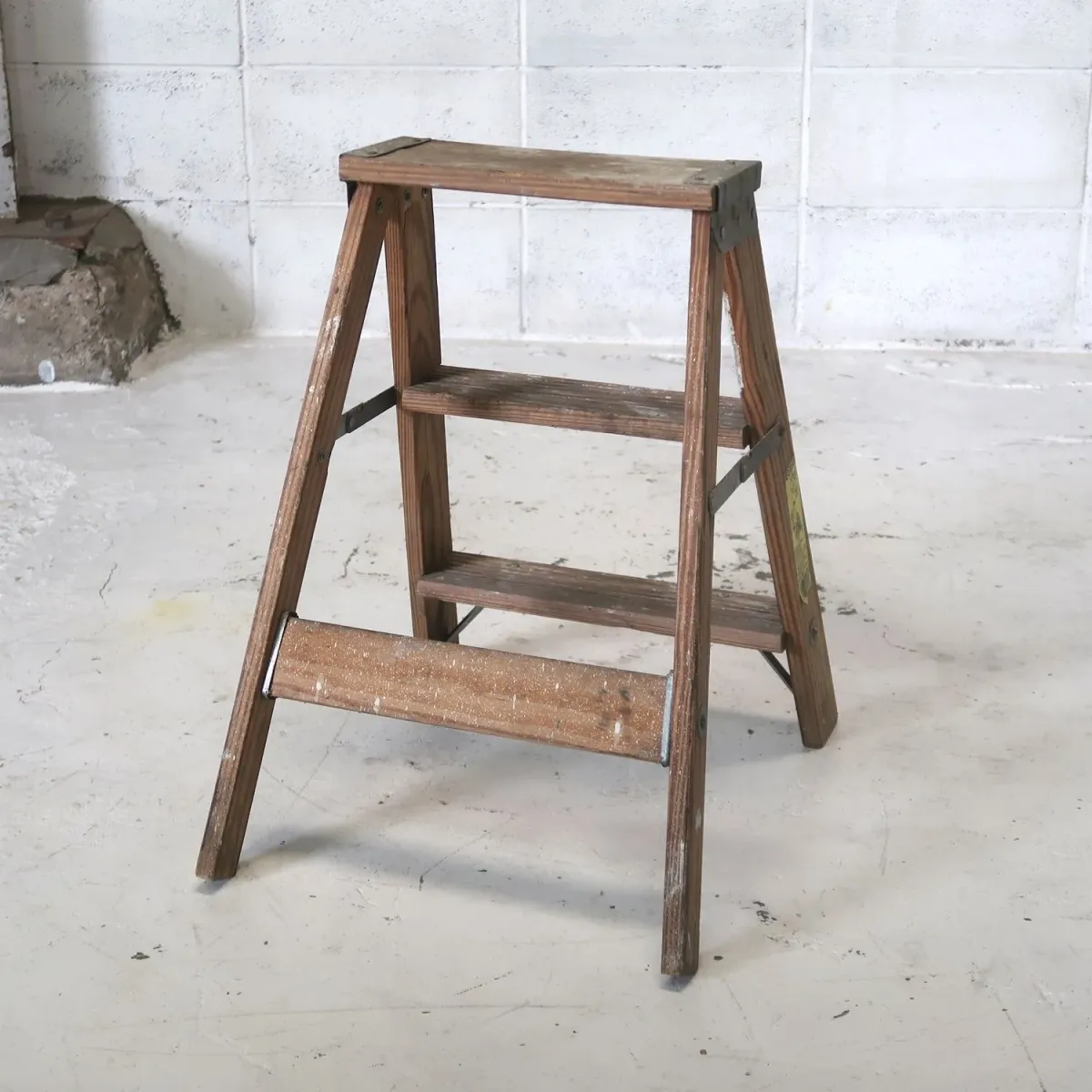 ビンテージ ウッドステップラダー