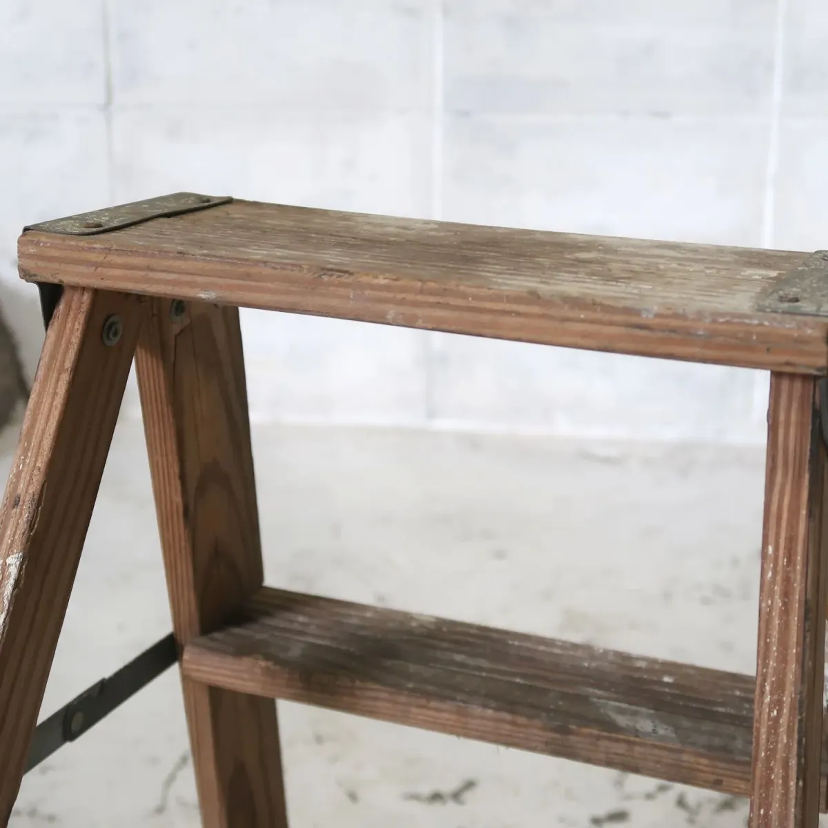 ビンテージ ウッドステップラダー