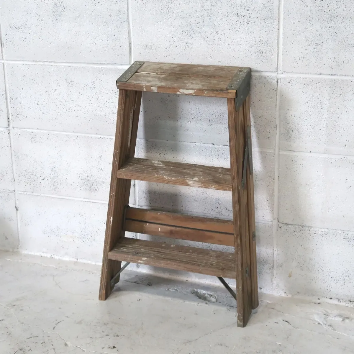 ビンテージ ウッドステップラダー