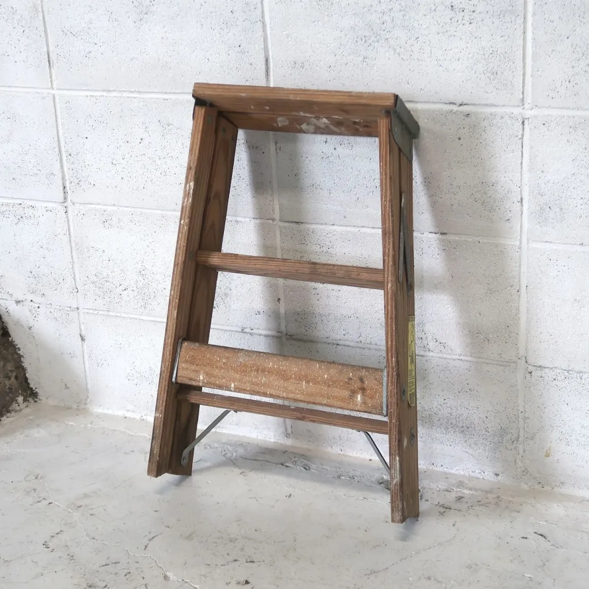 ビンテージ ウッドステップラダー
