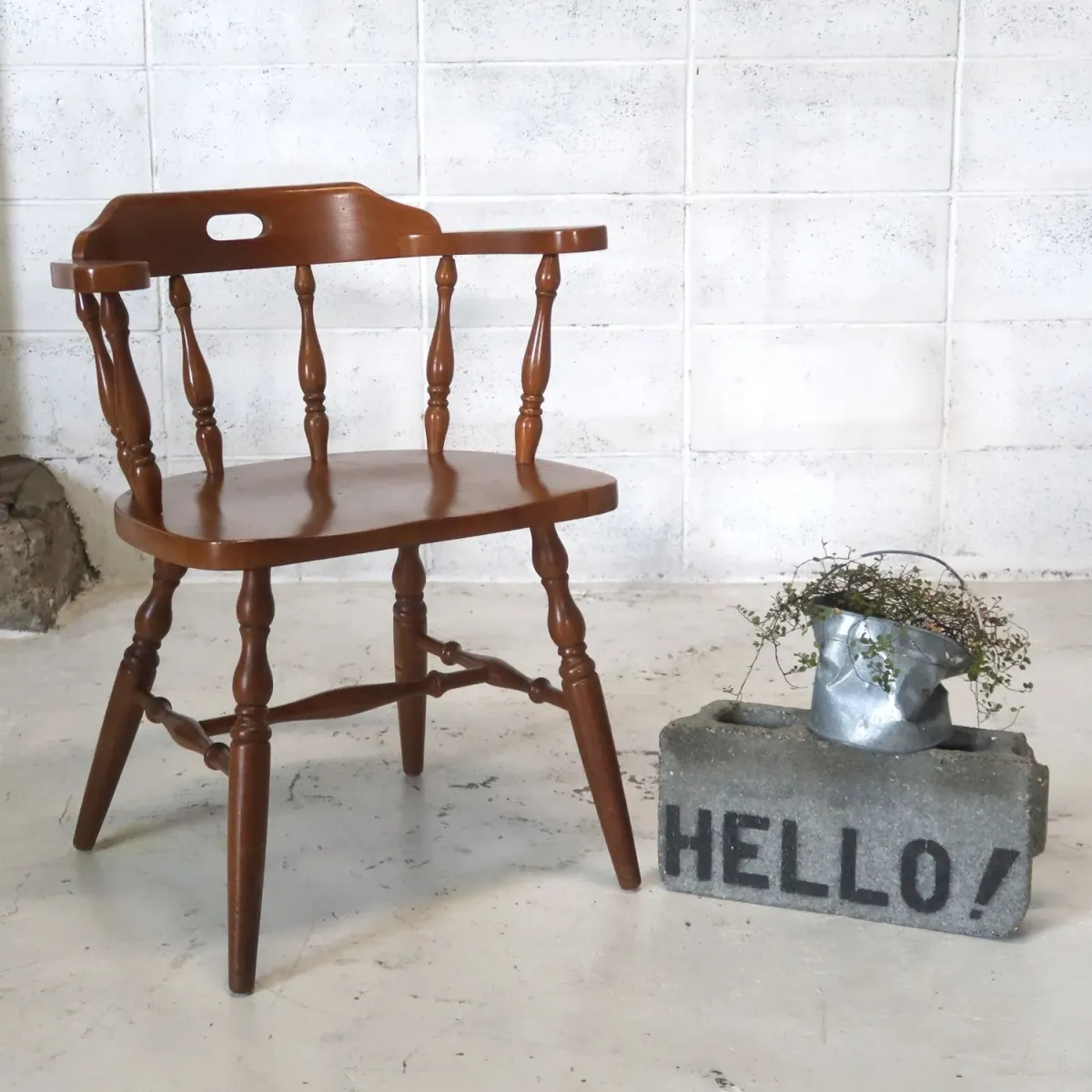 アンティーク ウッド キャプテンチェア