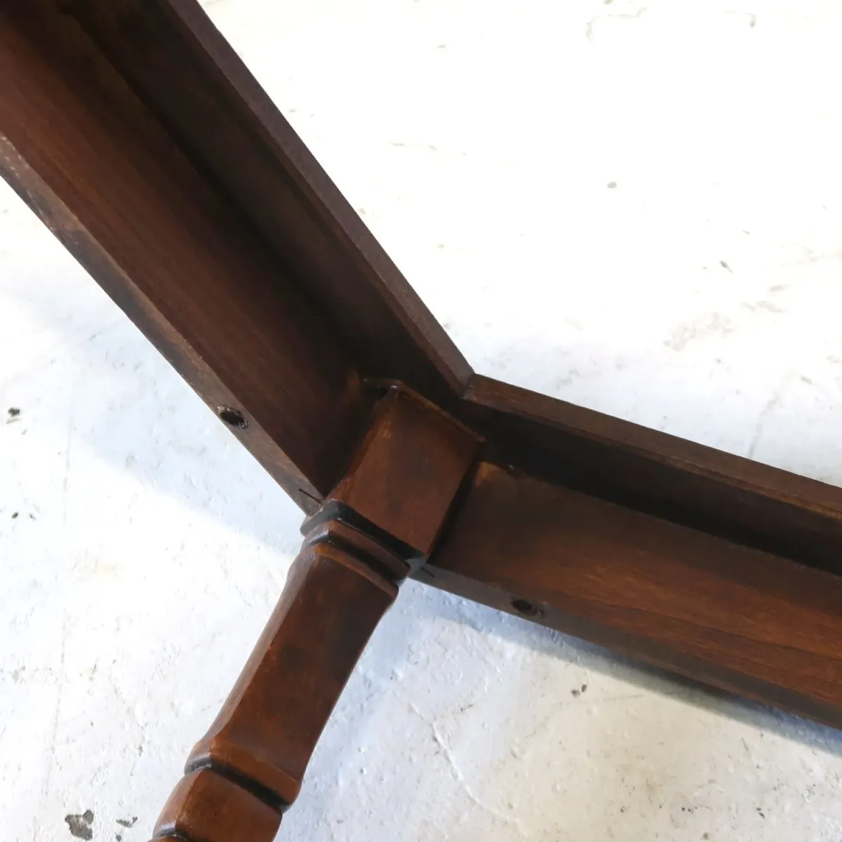 アンティーク ガラストップ サイドテーブル 六角形