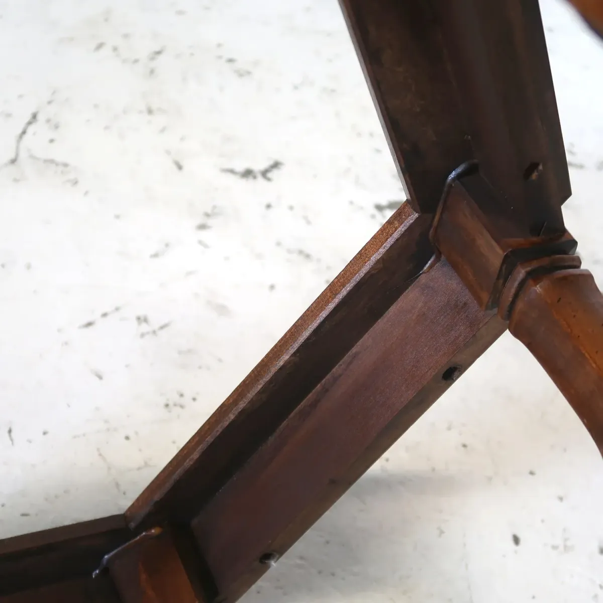 アンティーク ガラストップ サイドテーブル 六角形