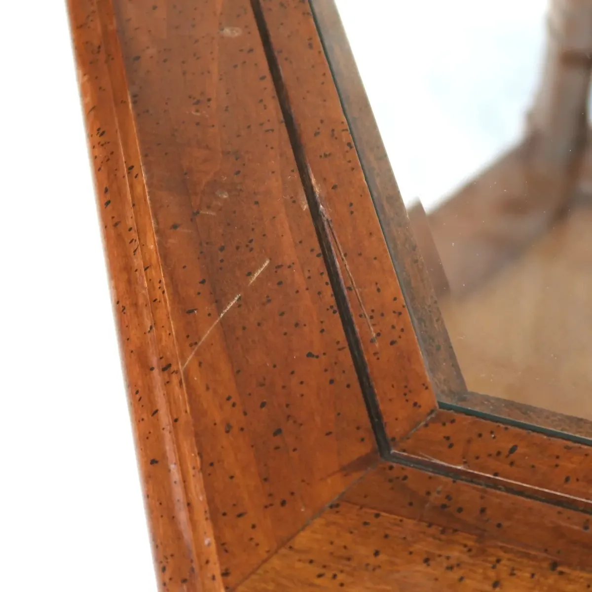 アンティーク ガラストップ サイドテーブル 六角形