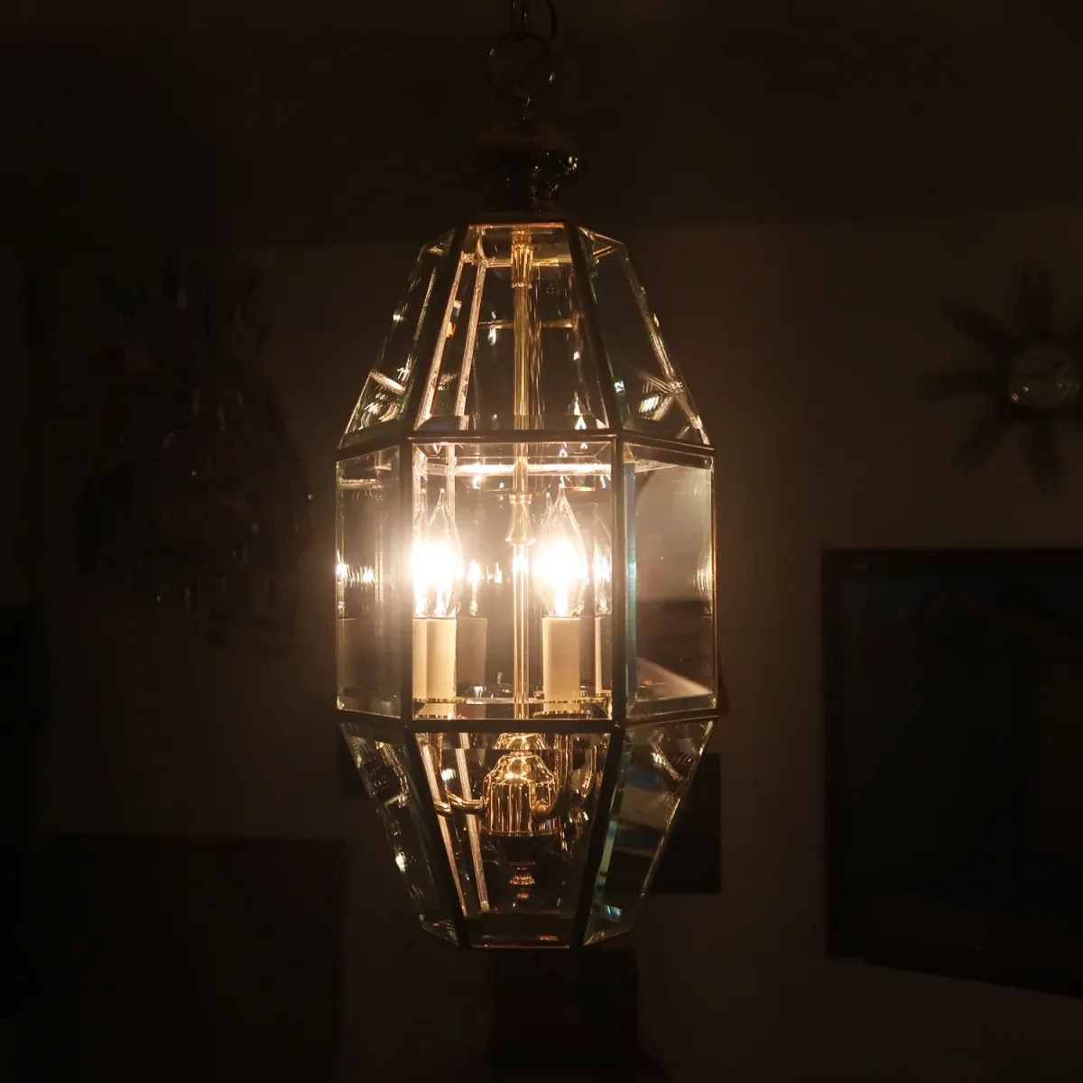 ステンドグラス キャンドルランプ 3灯