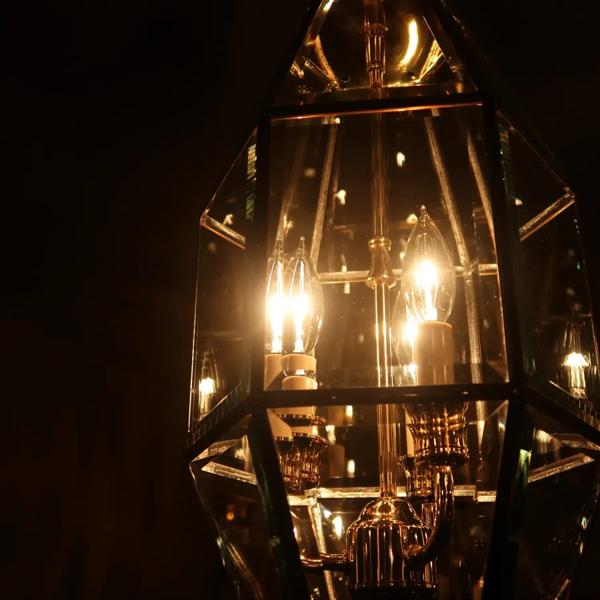 ステンドグラス キャンドルランプ 3灯