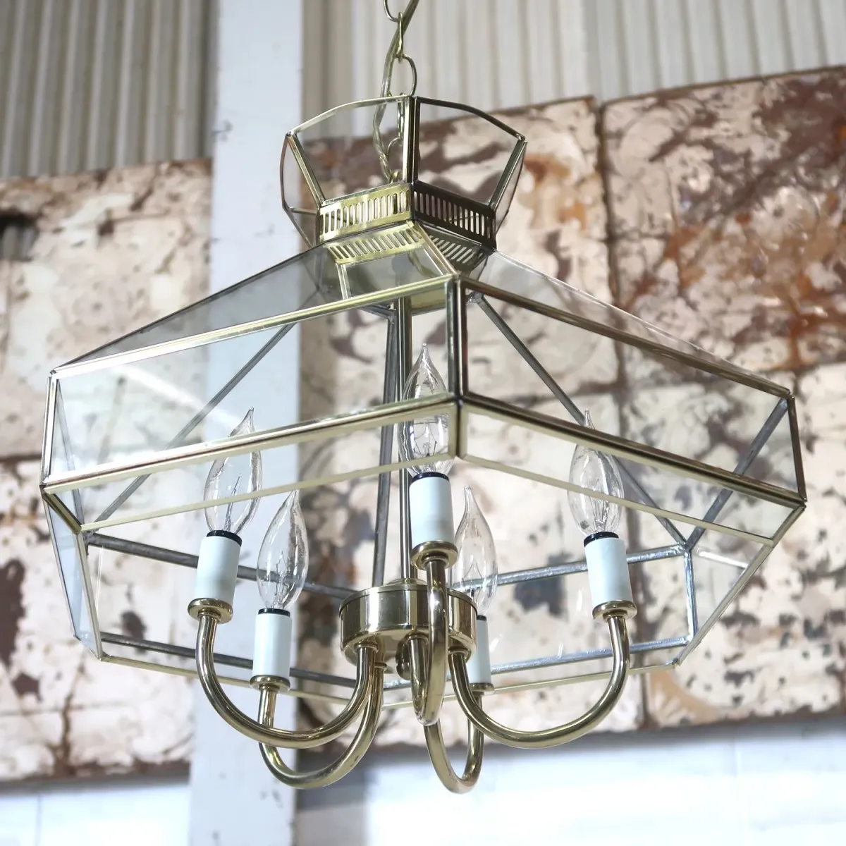 ステンドグラス キャンドルランプ 5灯