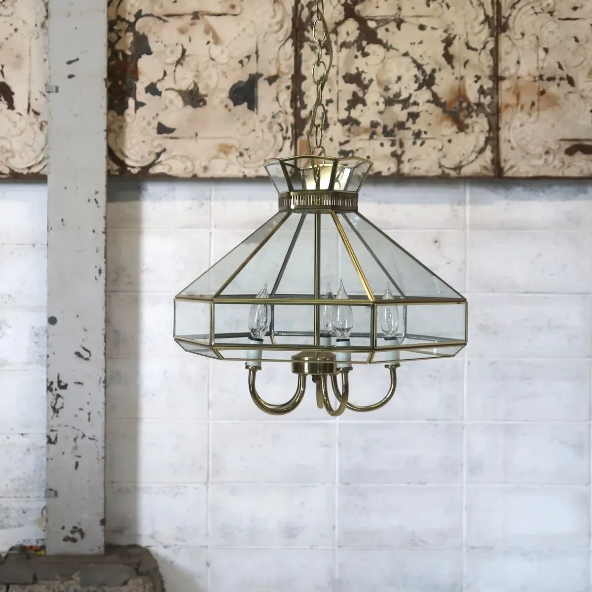 ステンドグラス キャンドルランプ 5灯