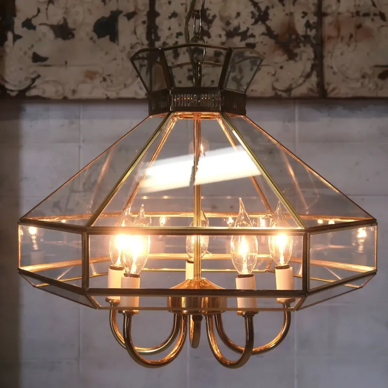 ステンドグラス キャンドルランプ 5灯