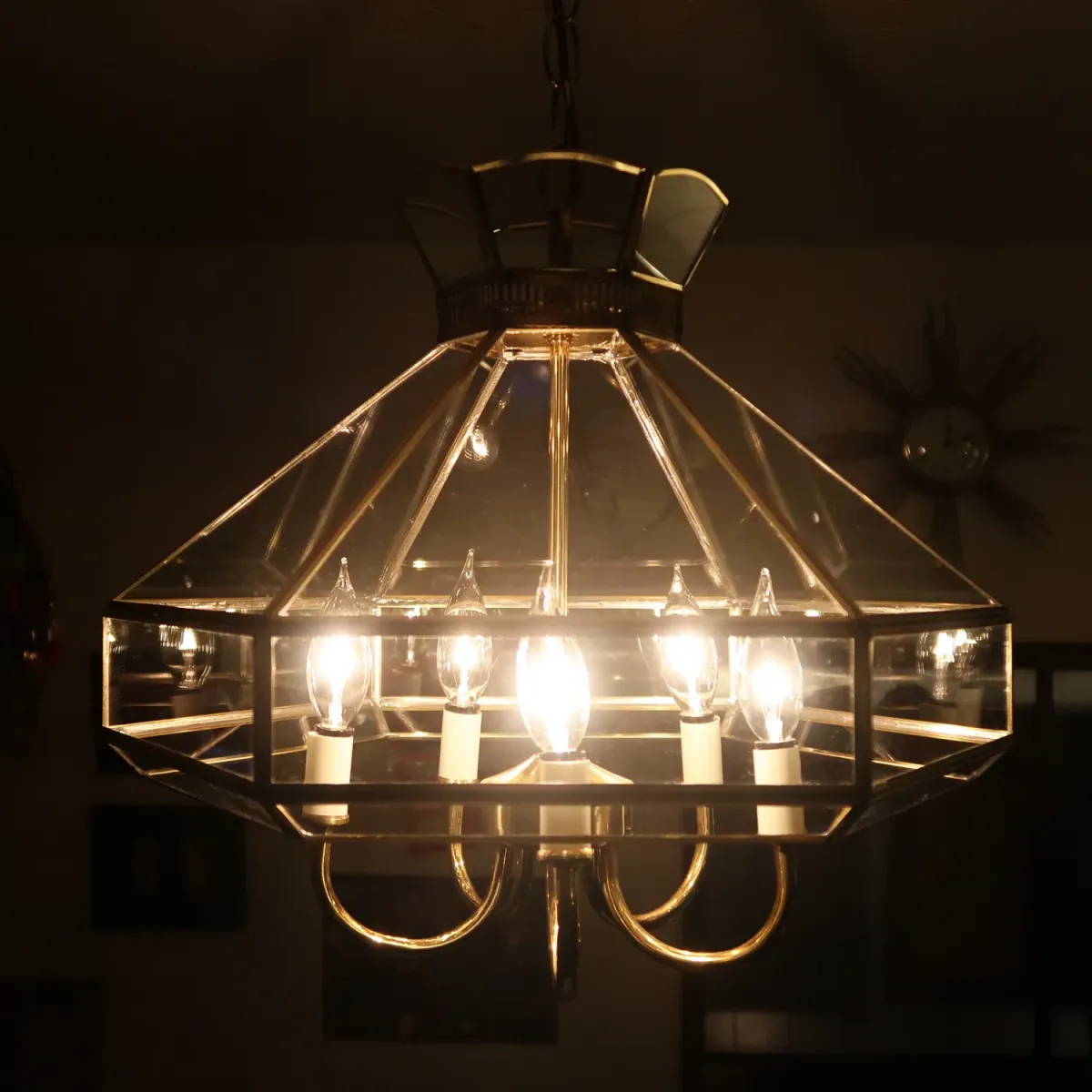 ステンドグラス キャンドルランプ 5灯