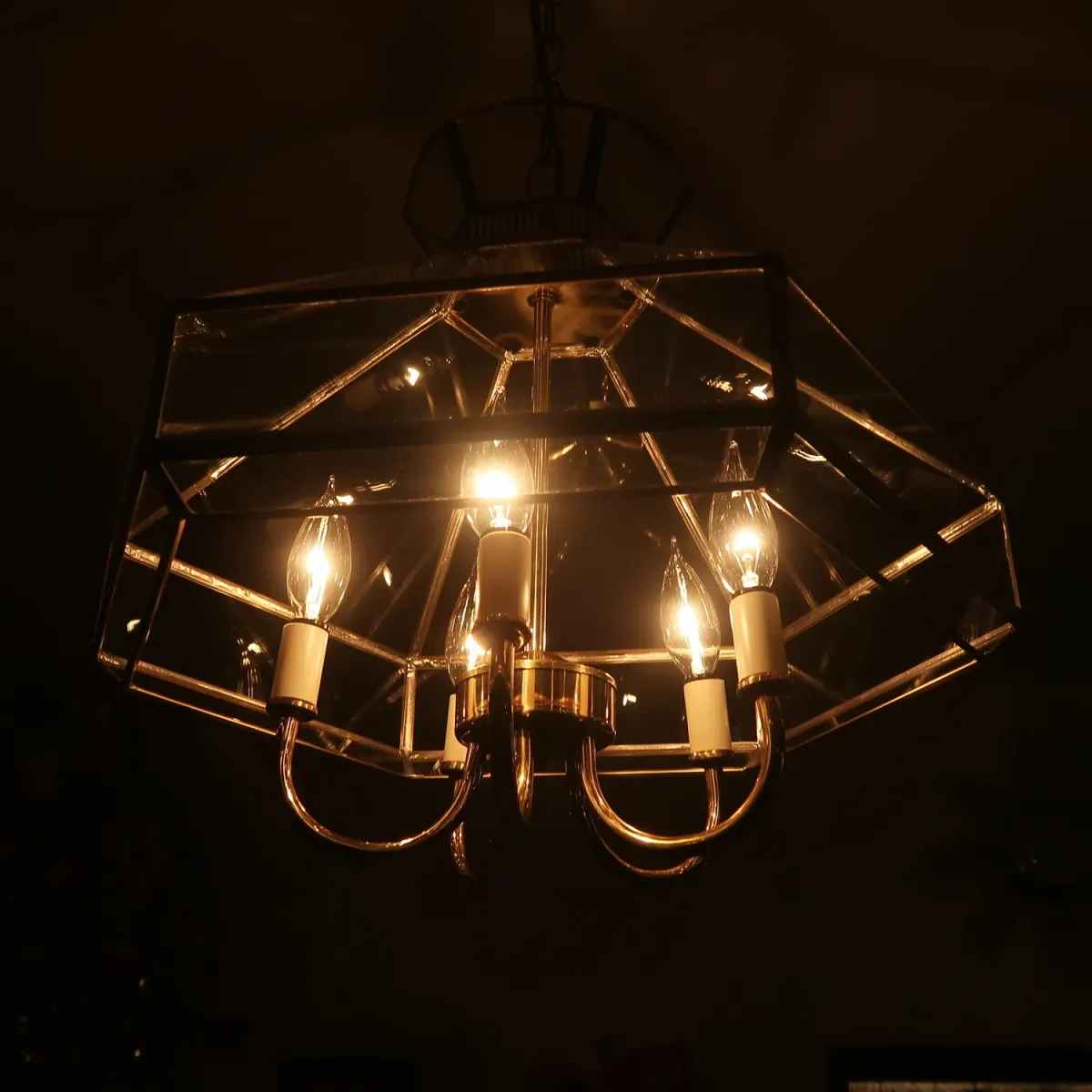 ステンドグラス キャンドルランプ 5灯