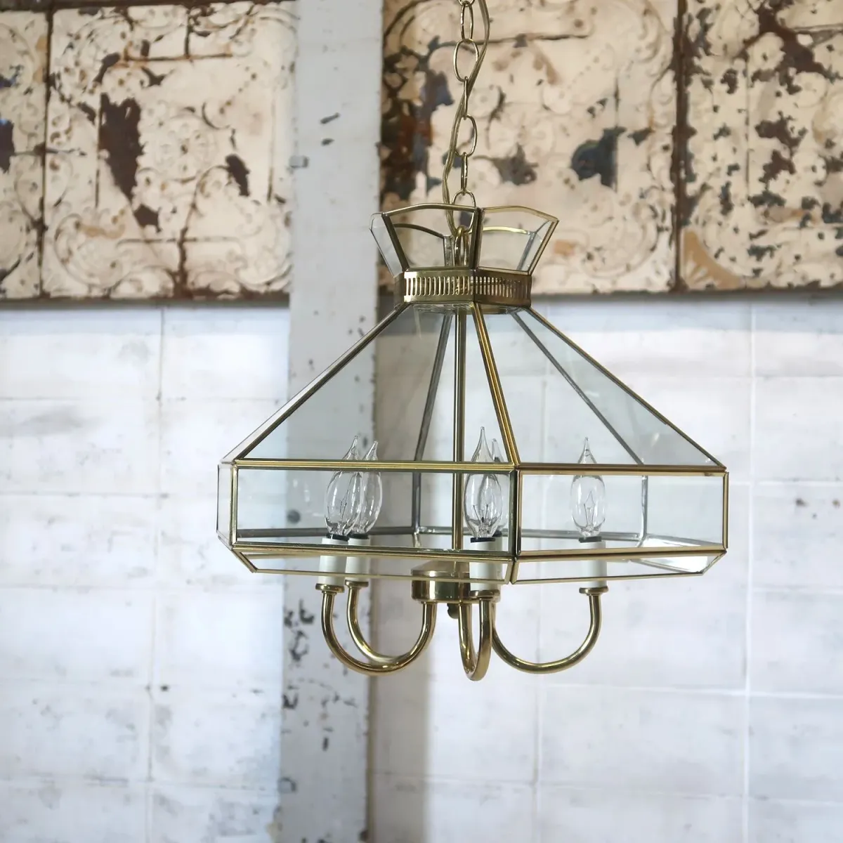 ステンドグラス キャンドルランプ 5灯