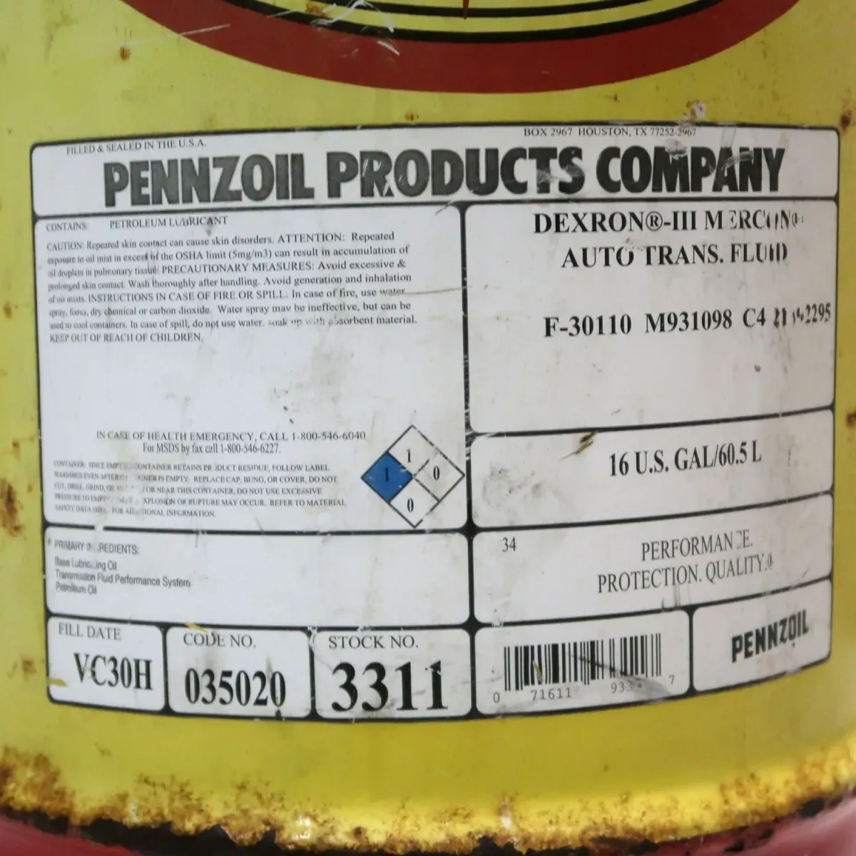 PENNZOIL ドラム缶