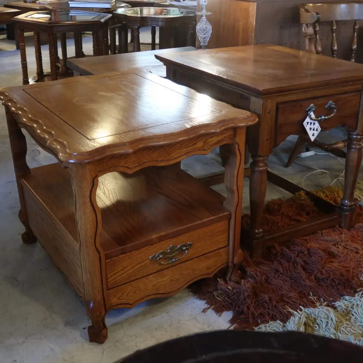 アンティーク サイドテーブル オーク