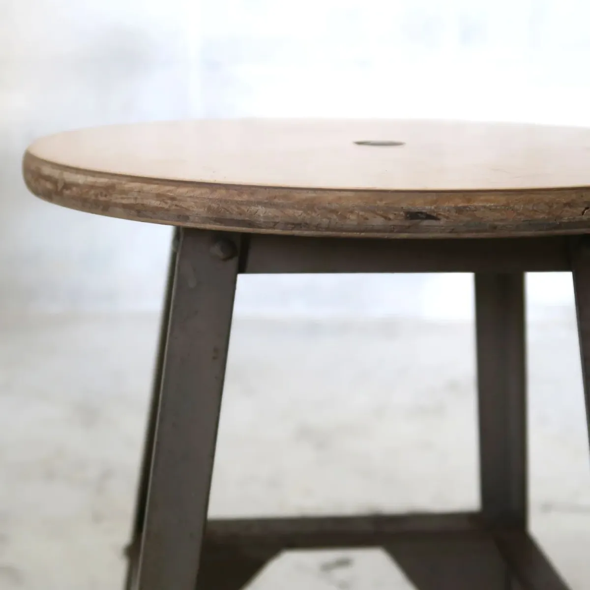 ビンテージ ウッド×アイアン スツール