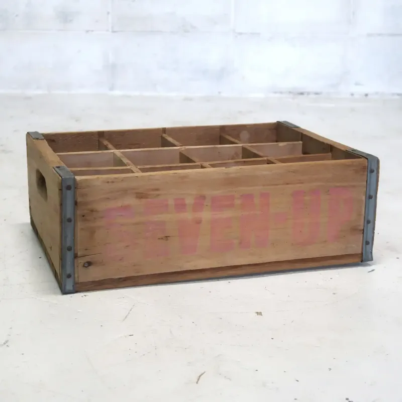 7up ビンテージ ウッドボックス