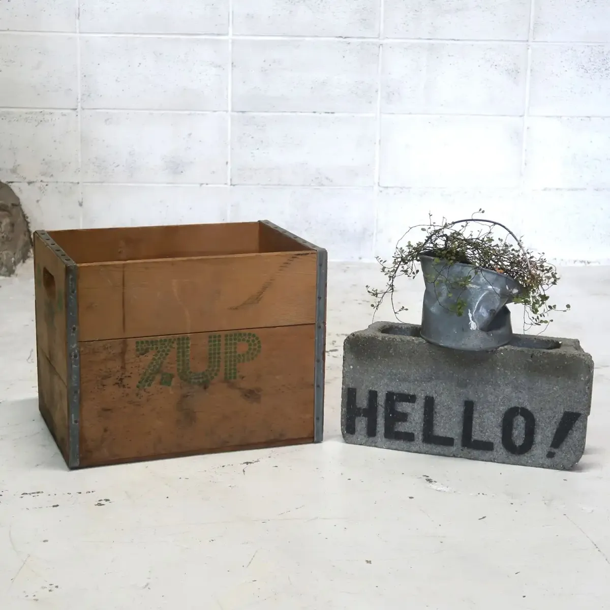 7up ビンテージ ウッドボックス