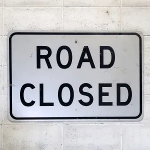ROAD CLOSED ビンテージ 大型ロードサイン