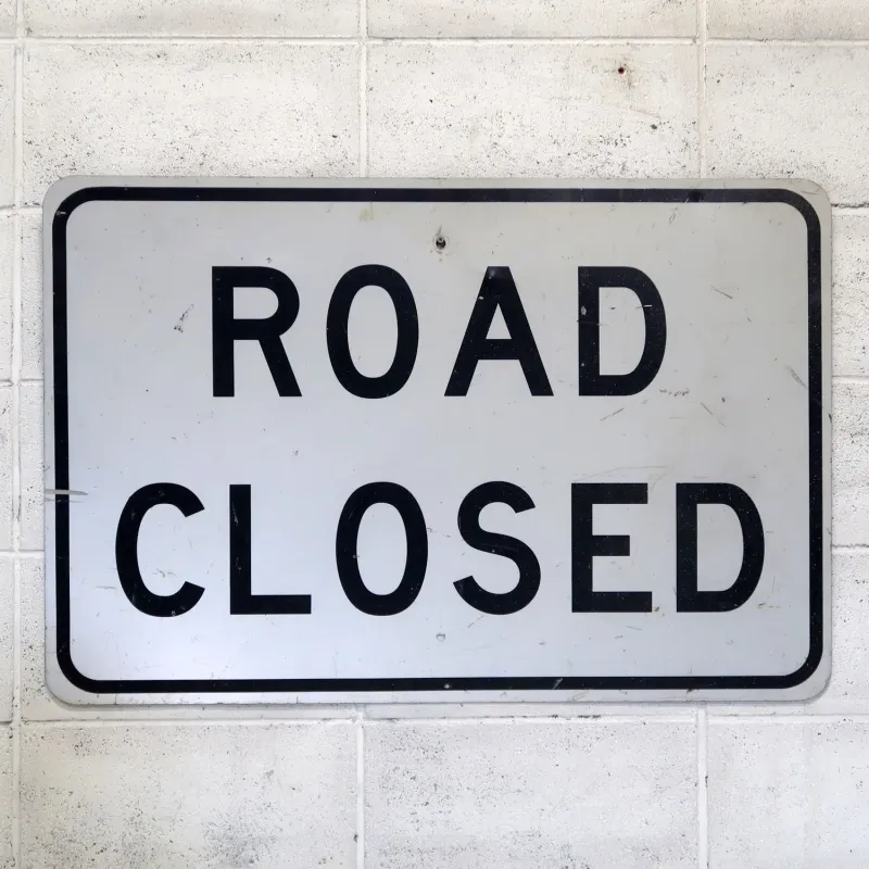 ROAD CLOSED ビンテージ 大型ロードサイン