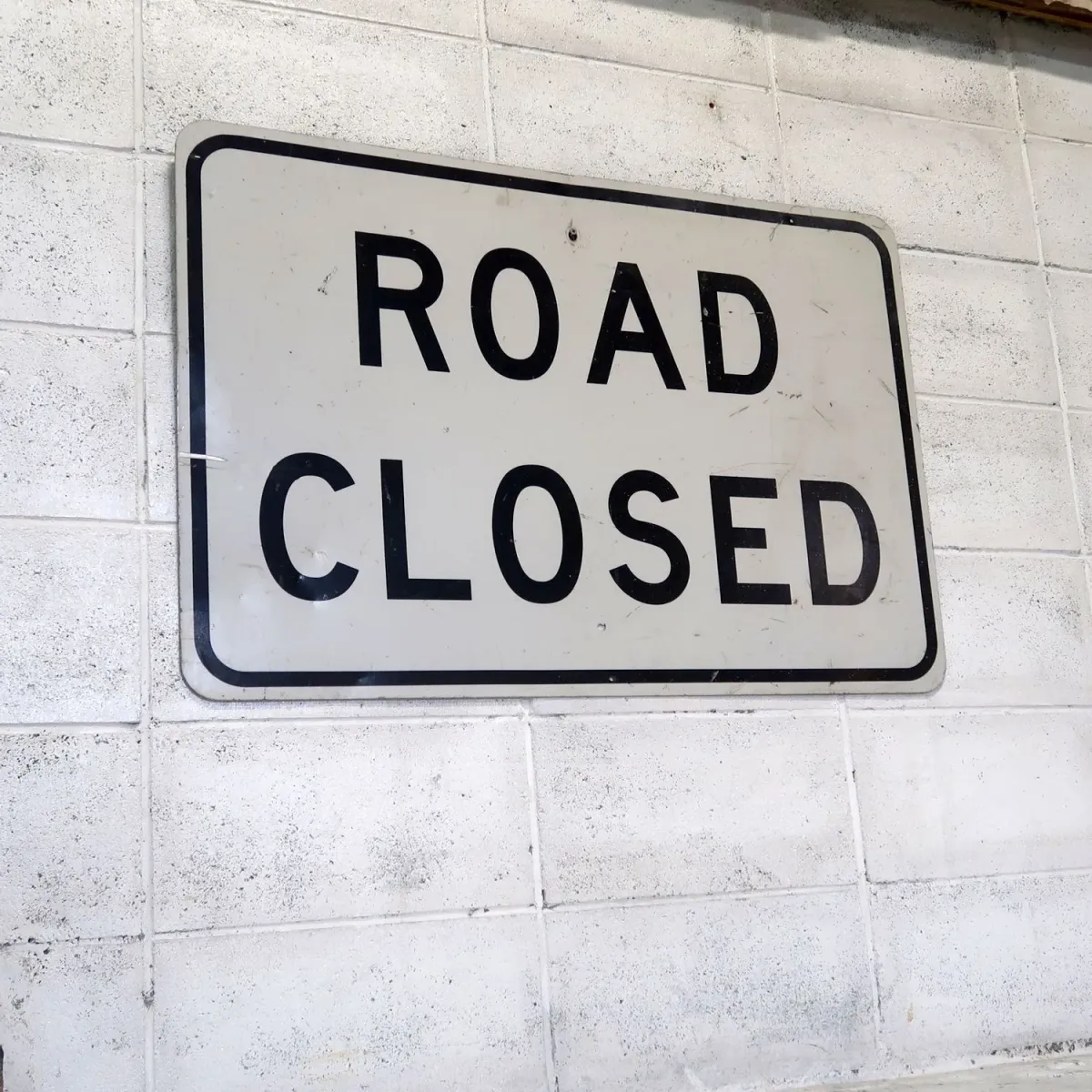 ROAD CLOSED ビンテージ 大型ロードサイン