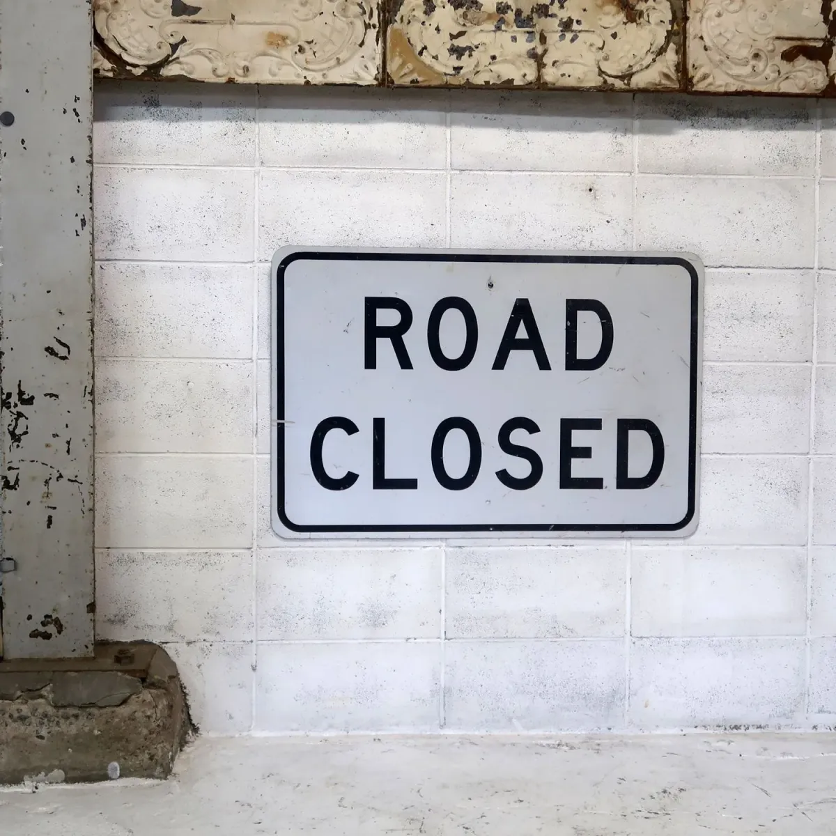 ROAD CLOSED ビンテージ 大型ロードサイン