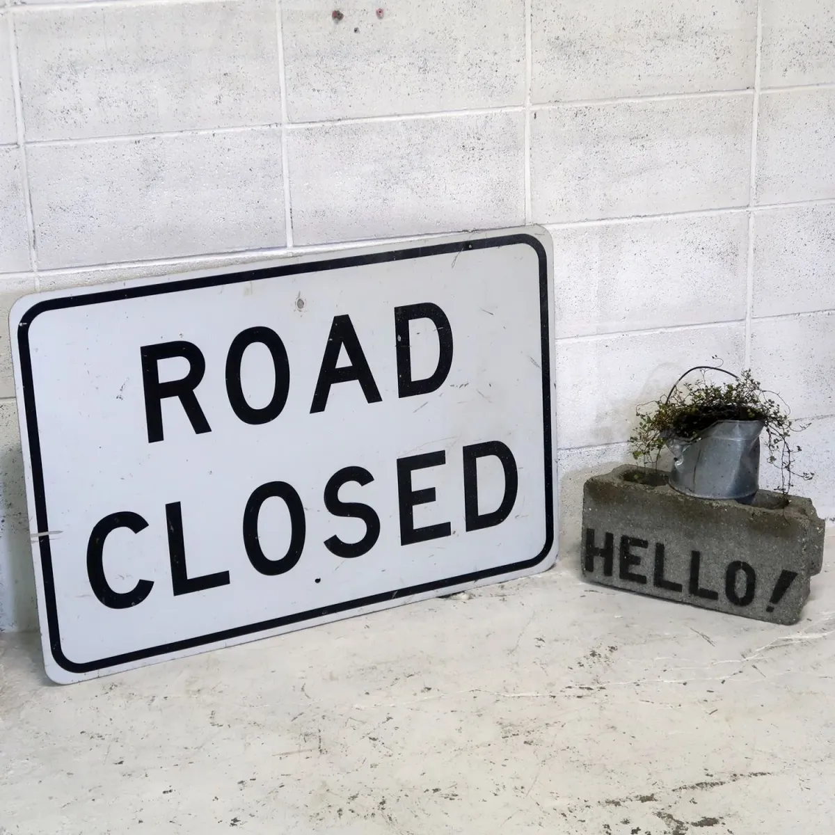 ROAD CLOSED ビンテージ 大型ロードサイン