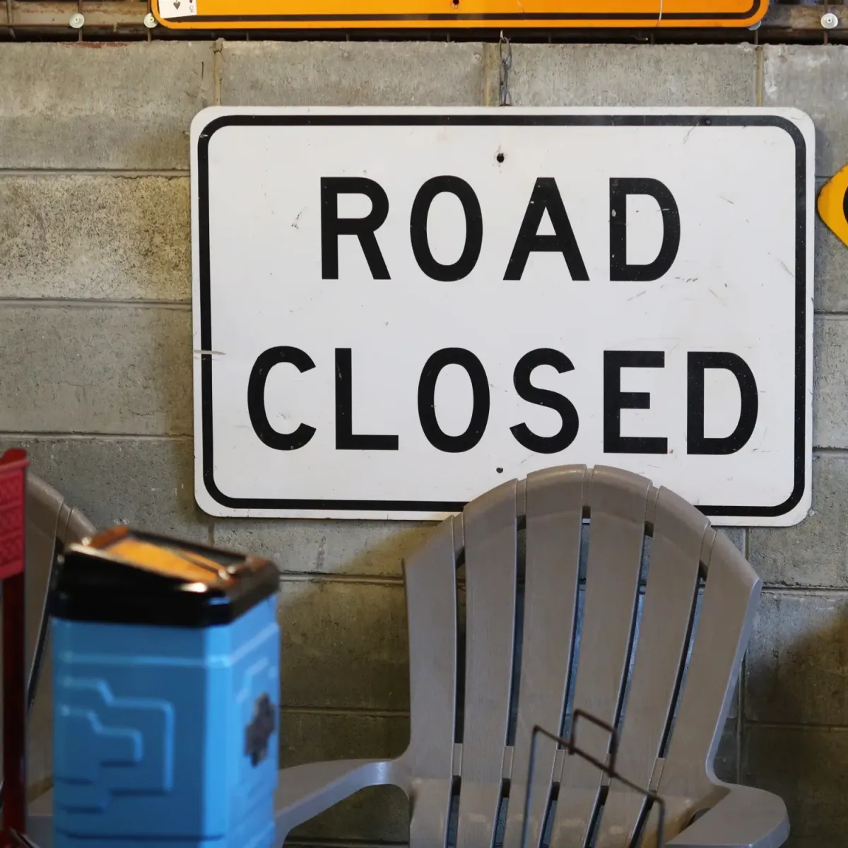 ROAD CLOSED ビンテージ 大型ロードサイン