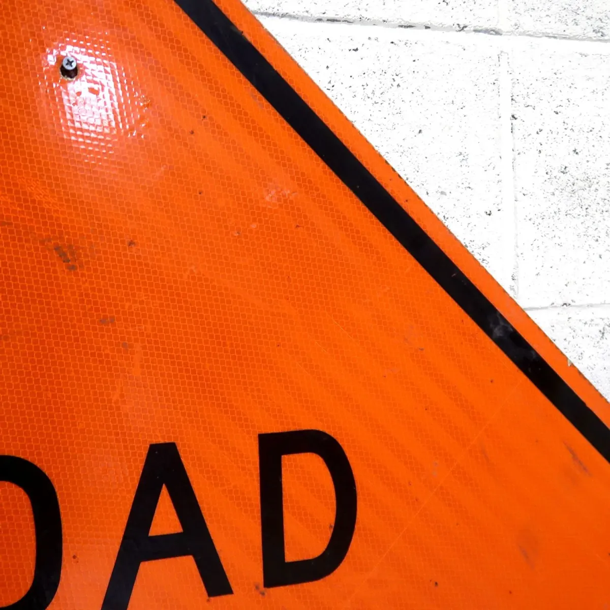 ROAD NARROWS 大型ロードサイン