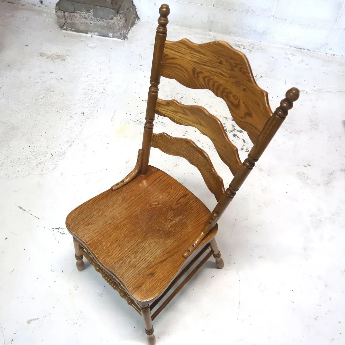 アンティーク ハイバックチェア オーク