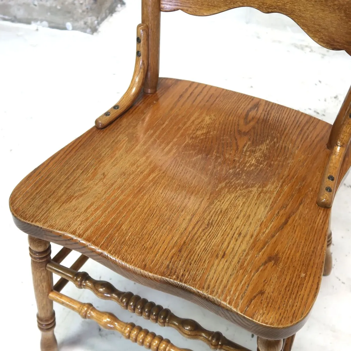 アンティーク ハイバックチェア オーク