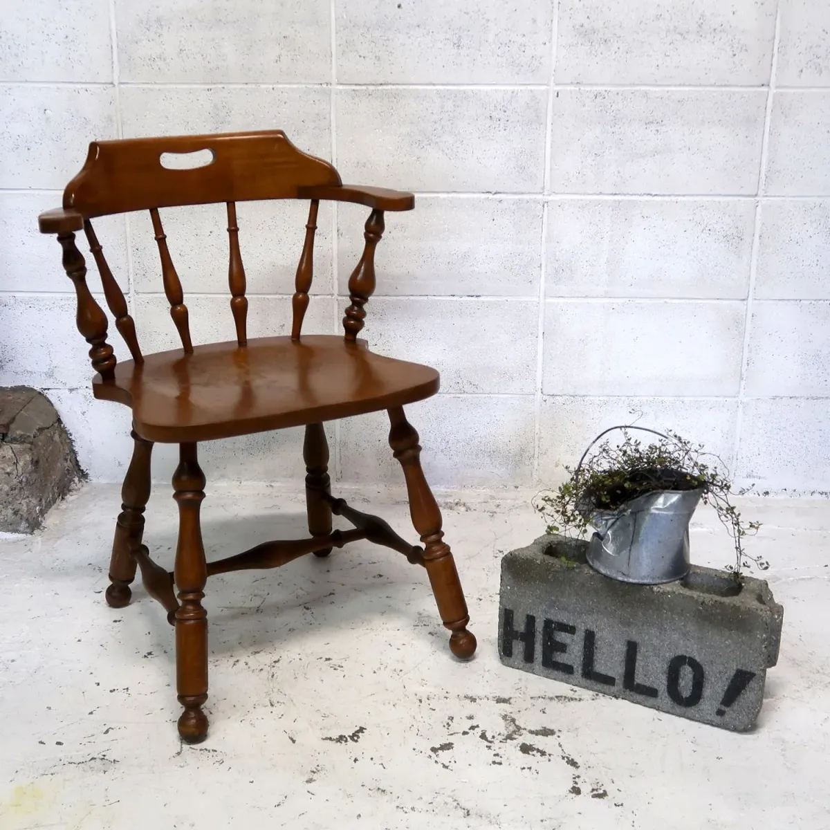 Ethan Allen アンティーク ウッド キャプテンチェア